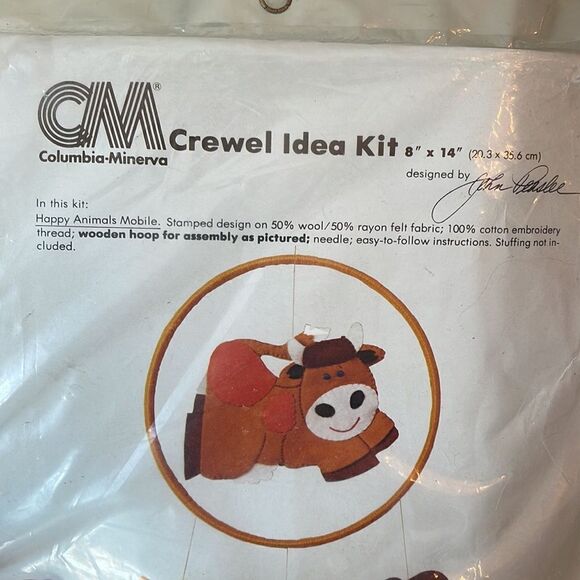 COLUMBIA-MINERVA Hey Diddle Diddle Crewel Craft Kit Vintage 1979 *NEW* - Picture 7 of 8